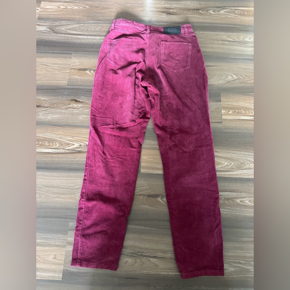 Women's Corduroy Jeans Deep Red maroon burgundy - Picture 2 of 3